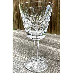 Waterford Crystal Ireland Retired Ashling Cut Claret 5 7/8" Wine Glass-Exquisite